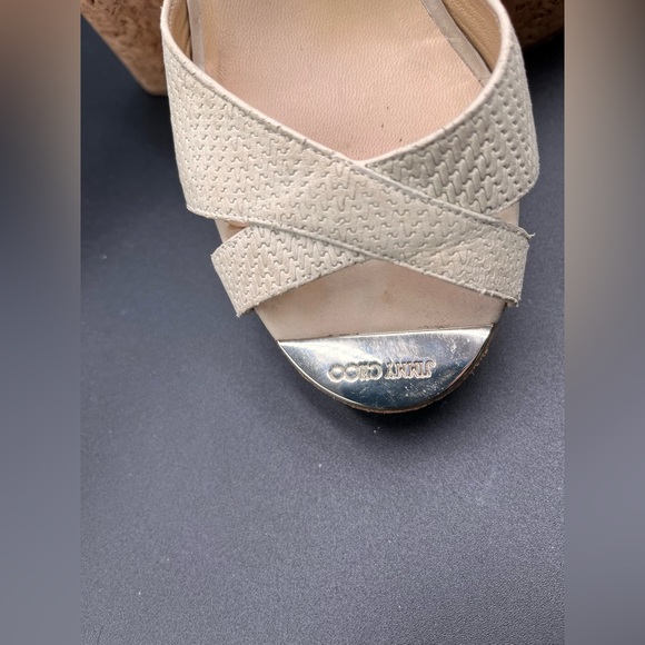 Jimmy Choo Wedge Slide Platform Sandals - Picture 4 of 9